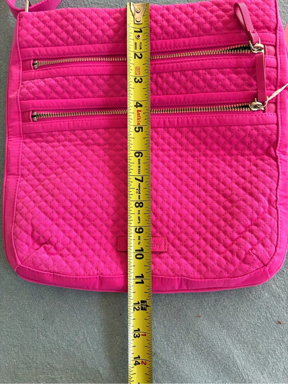Vera Bradley Quilted Crossbody Bag in Hot Pink